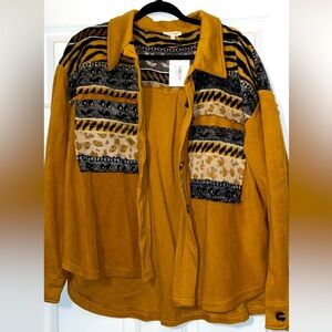 Camel Color Animal Print Shacket